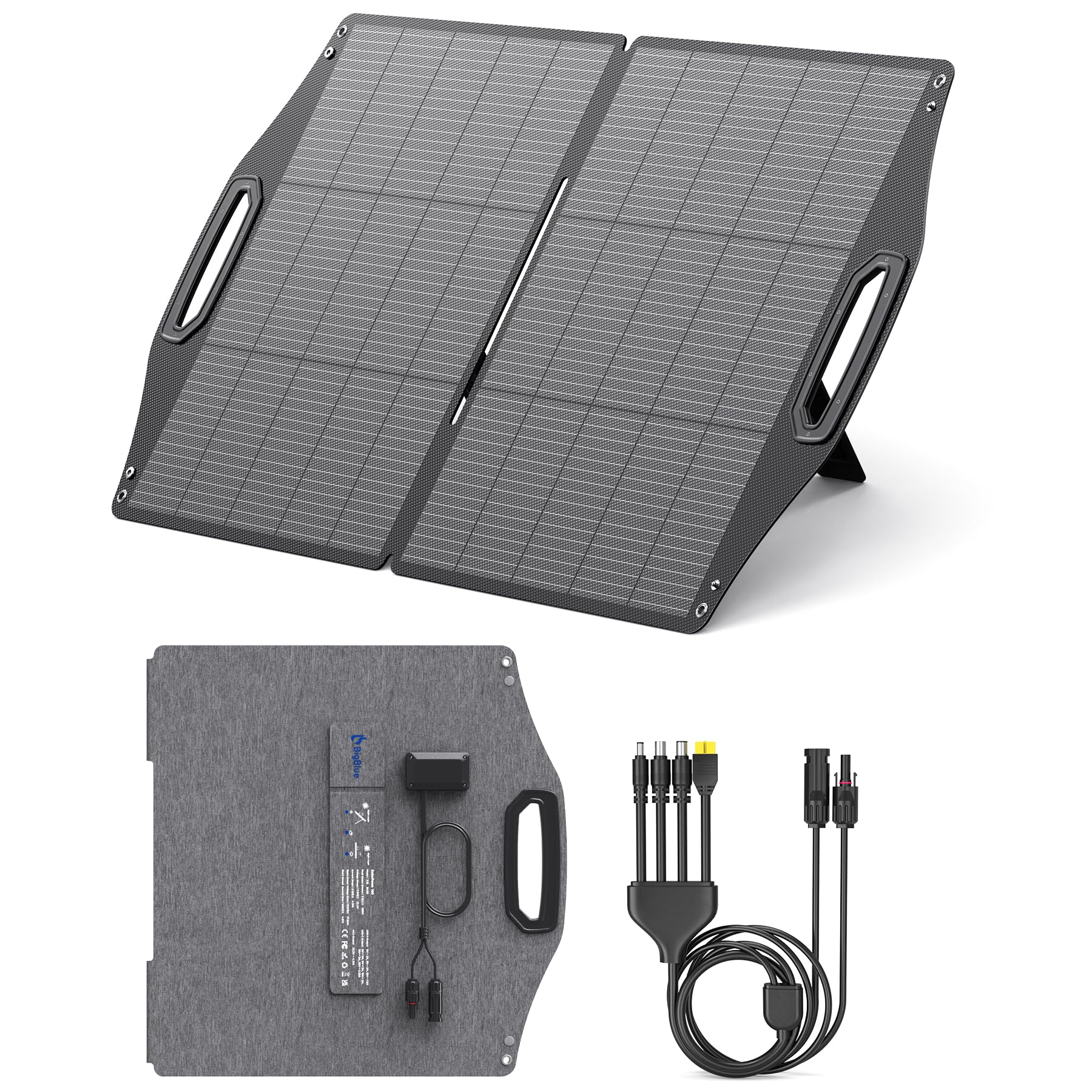 Amazon.com: BigBlue 100W Solar Panel w/USB-C(45W PD)+USB-A(Fast